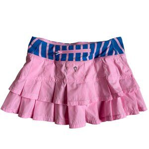 Ivivva by Lululemon Set the Pace Skirt (Pink with Blue Detail) - Size 8